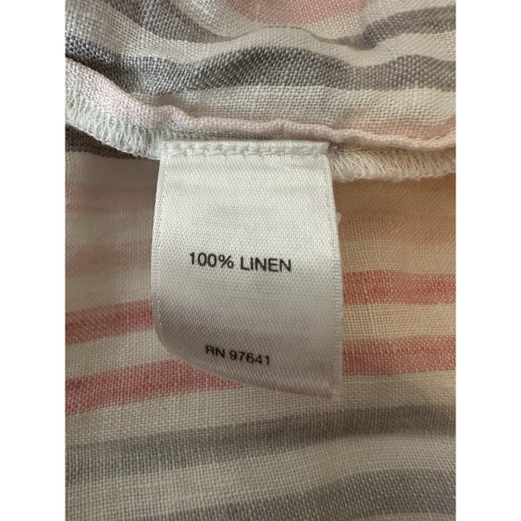 J.Jill Love‎ Linen 100% Linen Shirt Women Large Essential Button Up Summer Beach - Picture 5 of 9